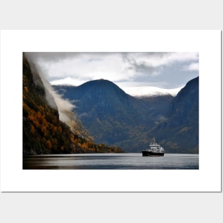 Aurlandsfjord Flam Norwegian Fjord Norway Posters and Art